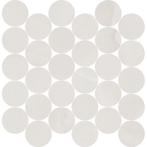 Onyx 2 1/2" Circle Mosaic (14" x 14" Sheet)