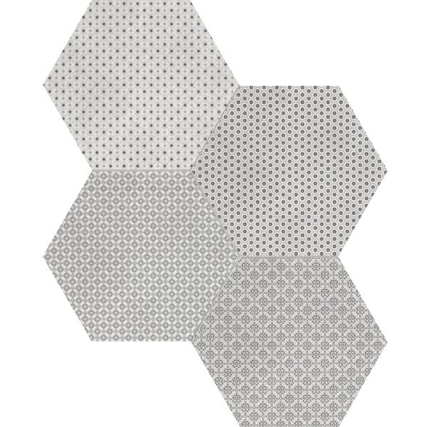Wool Blend  8.5" Hexagon Blend