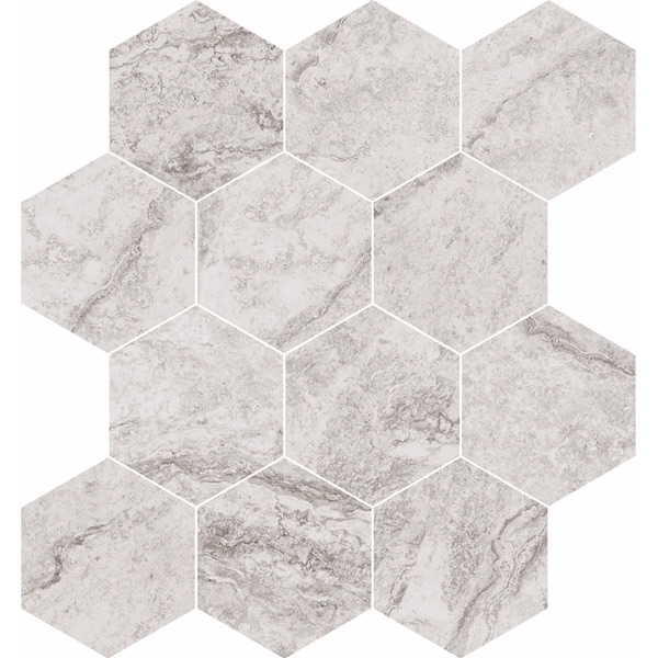 Silver 3" Hexagon (12" x 13.3" Sheet)